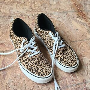 Leopard Print VANS with White Laces